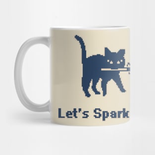 Let's Spark The Day - 1bit Pixel Art Mug